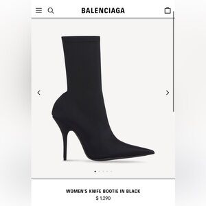Balenciaga Black Knife Heeled Booties